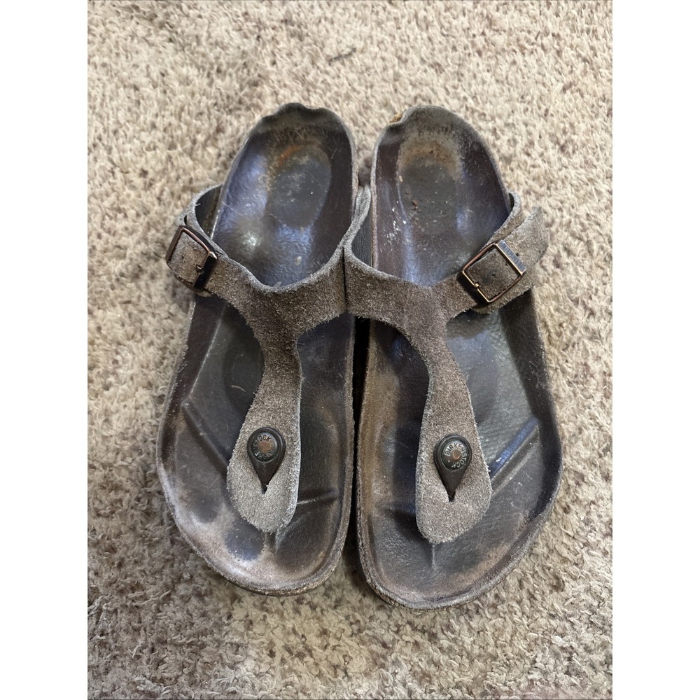 Birkenstock Gizeh Brown Sandals Style EU 39 Women's 8 Boho Comfort Slip On